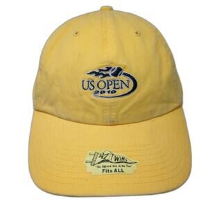 US Open 2010 Slideback Baseball Cap Yellow One Size Adjustable 6 Panel 47 Twins